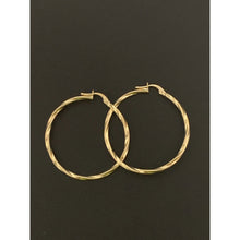 Load image into Gallery viewer, 18K Gold Earrings Hoops Loops Twisted 1.62 grams - Rafant