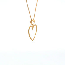 Load image into Gallery viewer, 18K Gold Necklace Chain 15.5" plus 2" Pendant Heart 0.88 grams - Rafant