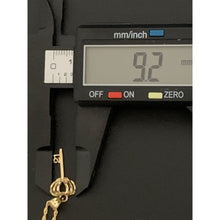Load image into Gallery viewer, 18K Gold Necklace Chain 17.75" Rope with Key Crown 21 Pendant - Rafant