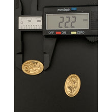 Load image into Gallery viewer, 18K Gold Woman Lady Stud Earrings Oval - Rafant