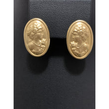 Load image into Gallery viewer, 18K Gold Woman Lady Stud Earrings Oval - Rafant