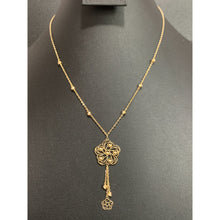 Load image into Gallery viewer, 18K Gold Necklace 16.5 inches with Flower Charm 3.40 grams - Rafant