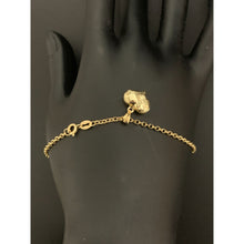 Load image into Gallery viewer, 18K Gold Bracelet Rolo 7.5 inches with Puffed Heart Charm 1.76 grams - Rafant