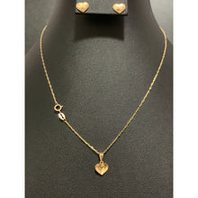 Load image into Gallery viewer, 18K Gold Necklace Chain 16 inches Heart Pendant with Earrings Sets 1.65 grams - Rafant