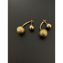 Load image into Gallery viewer, 18K Gold Earrings Post Dangle Balls 2.58 grams - Rafant