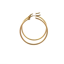 Load image into Gallery viewer, 18K Gold Earrings Hoops Polished 1.44 grams - Rafant