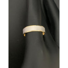 Load image into Gallery viewer, 18K Gold Ring Wedding Band Two Tone Yellow White 2.68 grams S 7.25 - Rafant