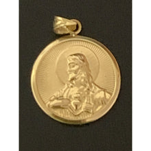Load image into Gallery viewer, New Real 18K Saudi Gold Mother Mary Jesus Christ Round Circle Pendant - Rafant