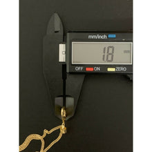 Load image into Gallery viewer, New Real 18K Saudi Gold Necklace Curb 18" Chain Swan Japan Gold Pendant - Rafant