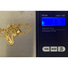 Load image into Gallery viewer, New Real 18K Saudi Gold Necklace Curb 18" Chain Swan Japan Gold Pendant - Rafant