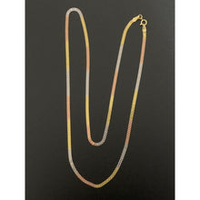 Load image into Gallery viewer, 18K Gold Necklace Chain Tricolor White Yellow Rose Gold 19.75 inches 3.49 grams - Rafant