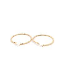 Load image into Gallery viewer, 18K Yellow Gold Earrings Spiral Hoops Large 1.74 grams - Rafant