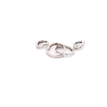 Load image into Gallery viewer, 18K White Gold Earrings Hoops Drop Heart 1.36 grams Small - Rafant