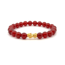Load image into Gallery viewer, 24K Gold  Lucky Charm Piyao Pixiu Bracelet Natural Gemstones Birthstones Feng Shui - Rafant