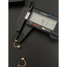 Load image into Gallery viewer, 18K Gold Earrings Cuff Heart Ball Pendant 1.27 grams - Rafant