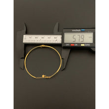 Load image into Gallery viewer, 18K Gold Bracelet Oval Bangle  Heart Size 6.5 inches 1.64 grams - Rafant
