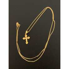 Load image into Gallery viewer, 18K Gold Necklace Chain 20 inches with Cross Pendant 1.73grams - Rafant