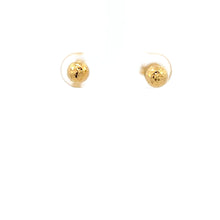 Load image into Gallery viewer, 18K Gold Earrings Stud Balls Textured 0.81 grams Small - Rafant