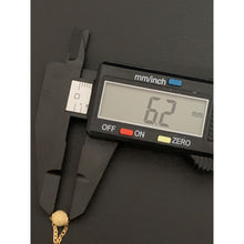 Load image into Gallery viewer, 18K Italy Gold Necklace Chain Cable Link 17.75" with Frosted Ball Pendant - Rafant