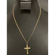 Load image into Gallery viewer, 18K Gold Necklace Chain 17.50" with Cross Pendant 2.06 grams - Rafant
