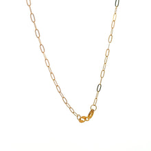 Load image into Gallery viewer, 18K Gold Necklace Chain 18 inches Paperclip Pendant Cross 1.25 grams - Rafant
