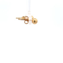Load image into Gallery viewer, 18K Gold Earrings Stud Ball Polished 1.15 grams Small - Rafant