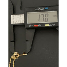 Load image into Gallery viewer, 18K Gold Necklace Chain 17.75" Rope with Key Crown 21 Pendant - Rafant