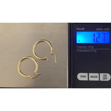 Load image into Gallery viewer, 18K Gold Earrings Hoops Loops 1.27 grams - Rafant