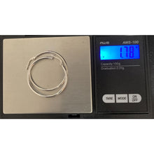 Load image into Gallery viewer, 18K Gold Earrings Hoops Loops 1.78 grams White Gold - Rafant