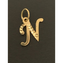 Load image into Gallery viewer, 18K Gold Pendant Charm Letter N 0.69 grams - Rafant