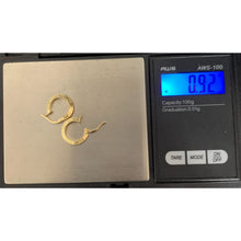 Load image into Gallery viewer, 18K Gold Earrings Hoops Loops 0.92 grams Small - Rafant