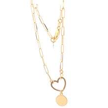 Load image into Gallery viewer, 18K Yellow Gold Bracelet Paperclip Heart 7.5 inches 2.32 grams - Rafant
