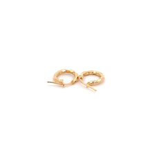 Load image into Gallery viewer, 18K Yellow Gold Earrings Hoops Very Tiny 0.95 grams - Rafant