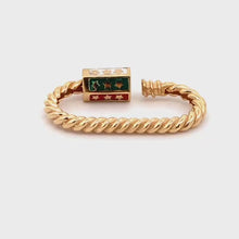 Load and play video in Gallery viewer, 18K Gold Pendant Oval Spiral