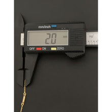 Load image into Gallery viewer, 18K Gold Bracelet Heart Bar Charms 7.25 inches 1.92 grams - Rafant