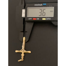 Load image into Gallery viewer, 18K Gold Pendant Cross Jesus Christ Two Tone White Yellow Gold 2.10 grams - Rafant