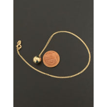 Load image into Gallery viewer, 18K Gold Necklace Chain 16.50" with Polished Ball Pendant 2.15 grams - Rafant