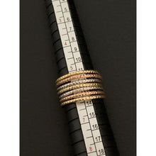 Load image into Gallery viewer, 18K Gold Ring Seven Days Tricolor White Yellow Rose 2.07 grams Size 6 - Rafant