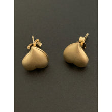 Load image into Gallery viewer, 18K Gold Earrings Stud Puffed Heart 1.96 grams - Rafant