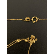 Load image into Gallery viewer, 18K Gold Necklace Chain 17.5" with Beads 0.88 grams Lightweight Dainty - Rafant