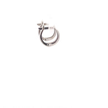 Load image into Gallery viewer, 18K White Gold Earrings Hoops Very Small Tiny Huggies 1.11 grams - Rafant