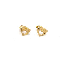 Load image into Gallery viewer, 18K Gold Earrings Stud Dolphins Small 0.66 grams - Rafant