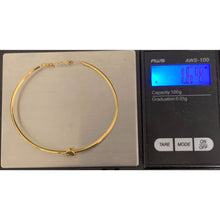 Load image into Gallery viewer, 18K Gold Bracelet Oval Bangle  Heart Size 6.5 inches 1.64 grams - Rafant