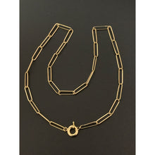 Load image into Gallery viewer, 18K Gold Necklace Paperclip 17.25 inches 2.91 grams - Rafant