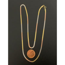 Load image into Gallery viewer, 18K Gold Necklace Chain Tricolor White Yellow Rose Gold 19.75 inches 3.49 grams - Rafant