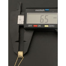 Load image into Gallery viewer, 18K Gold Necklace Chain 16.50" with Rectangle Pendant - Rafant