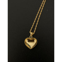Load image into Gallery viewer, 18K Gold Necklace Chain 18 inches with Half Heart Pendant 1.42 grams - Rafant