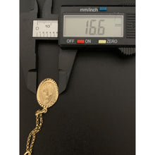 Load image into Gallery viewer, 18K Gold Necklace Chain 17.75 inches with Mother Mary Pendant 2.62 grams - Rafant