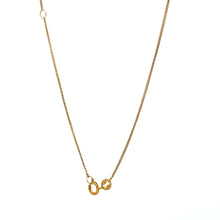 Load image into Gallery viewer, 18K Gold Necklace Chain 15.5" plus 2 inches extension Pendant Key 0.82 grams - Rafant