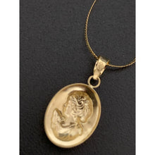 Load image into Gallery viewer, 18K Gold Necklace Chain 18 inches with Woman Lady Pendant Earrings Sets 2.80 grams - Rafant